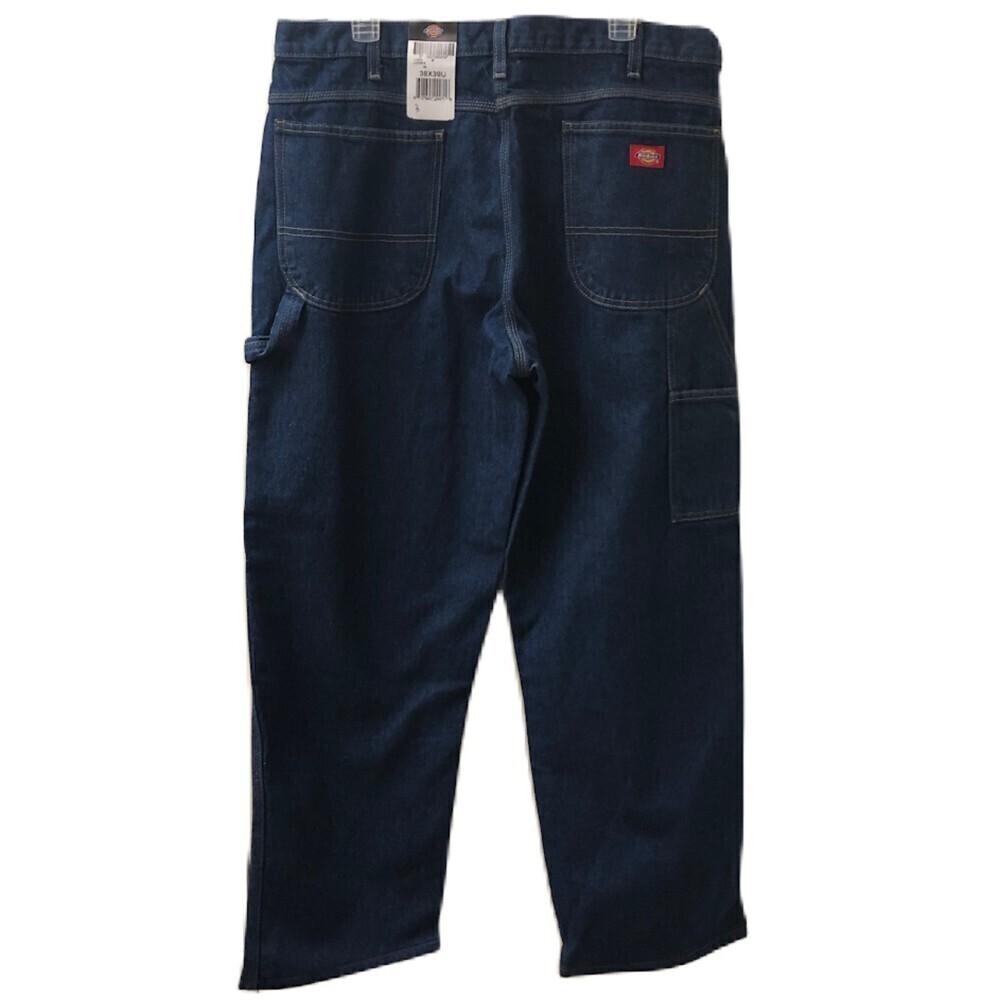 Dickies Men's Denim Blue Jeans Carpenter Utility Occupational Wear W38 Altered
